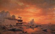 William Bradford The Ice Dwellers Watching the Invaders oil painting on canvas